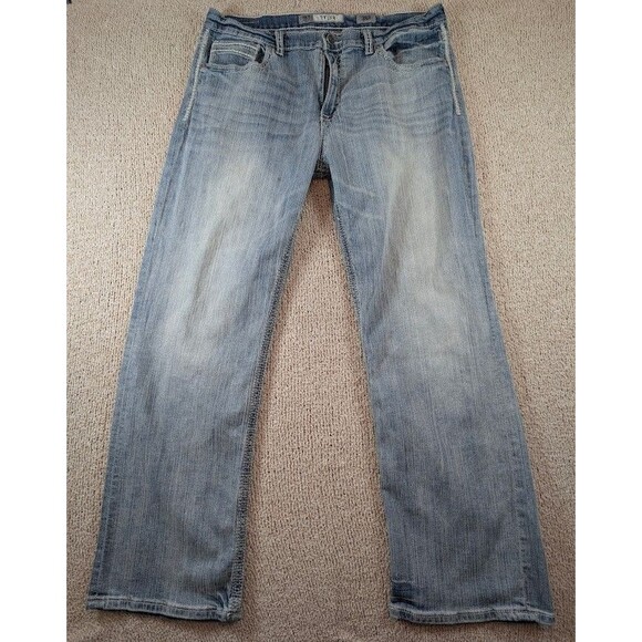 BKE Tyler Jeans ABM4297 Men’s 38x32 Relaxed Fit Straight Leg Medium Wash Denim - Picture 1 of 11
